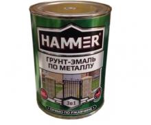 Грунт-Эмаль по металлу 3в1 "Hammer" 0,9 кг. (цвета в ассортименте)
