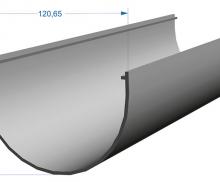 Желоб водосточный Docke Premium 3000мм.(Графит) d120мм.