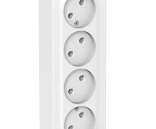 Розетка 4-м ОП Этюд/ Blanca 16А IP20 250В без заземл. без защ. шторок бел