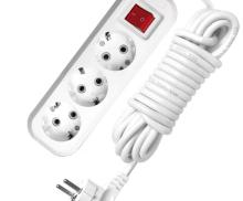 Удлинитель 3х3м с заземл. 13А IP20 S-303 ПВС 3х1 с выкл. UNIVersal
