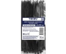 Хомут кабельный нейлоновый черн. 4.8х300 (уп.100шт) TOKOV ELECTRIC