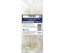 Хомут кабельный нейлоновый бел. 4.8х200 (уп.100шт) TOKOV ELECTRIC