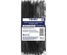 Хомут кабельный нейлоновый черн. 4.8х250 (уп.100шт) TOKOV ELECTRIC