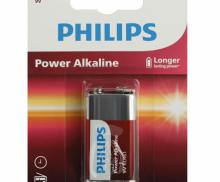 Батарейка алкалиновая 1 шт. PHILIPS Power Alkaline, Крона 9V (6LR61, 6LF22, 1604A)