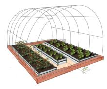 Комплект из 3х грядок в теплицу 3*6м.(20*60*500/20*60*575)