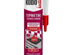 Герметик силиконовый Kudo красный термостойкий 280 мл ( 300C )