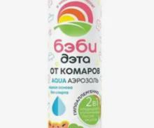 БЭБИ ДЭТА кроха AQUA детский аэрозоль от комаров 2в1 с 1 года 100 мл