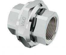 Сгон прямой "американка" 1/2" ВхВ, хромированный V&G VALOGIN VG-205701