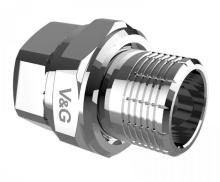 Сгон прямой "американка" хромированный 1" V&G VALOGIN VG-205403