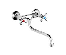 Смеситель для кухни RMS SL71-361 двухручковый длинный излив настенный