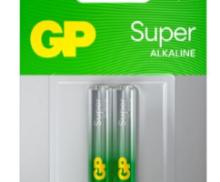 Батарейки GP Super G-Tech AAA (LR03) щелочные, 2 шт.