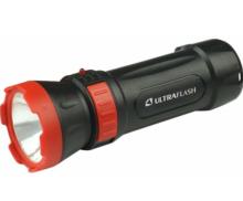 Фонарь аккумуляторный LED3849 1 LED 2 режима 220В аккум. SLA пластик черн. Ultraflash 14931