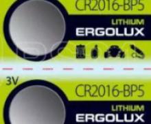 Элемент питания литиевый CR2016 BL-5 3В (блист.5шт) Ergolux 12049