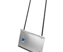 Движок ( скрепер )  для уборки снега, стальной, оцинкованный, 750 х 410 х 1100 мм, стальная рукоятка, Сибртех