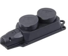 Розетка каучуковая влагозащитная 2 выхода