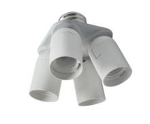 Ecola base Переходник с цоколя E40 на 4хE27 Узкий Белый